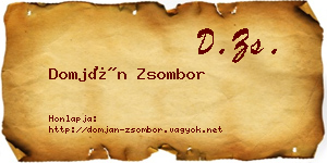 Domján Zsombor névjegykártya
