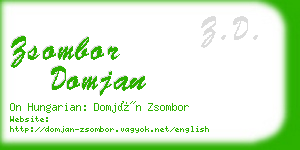 zsombor domjan business card